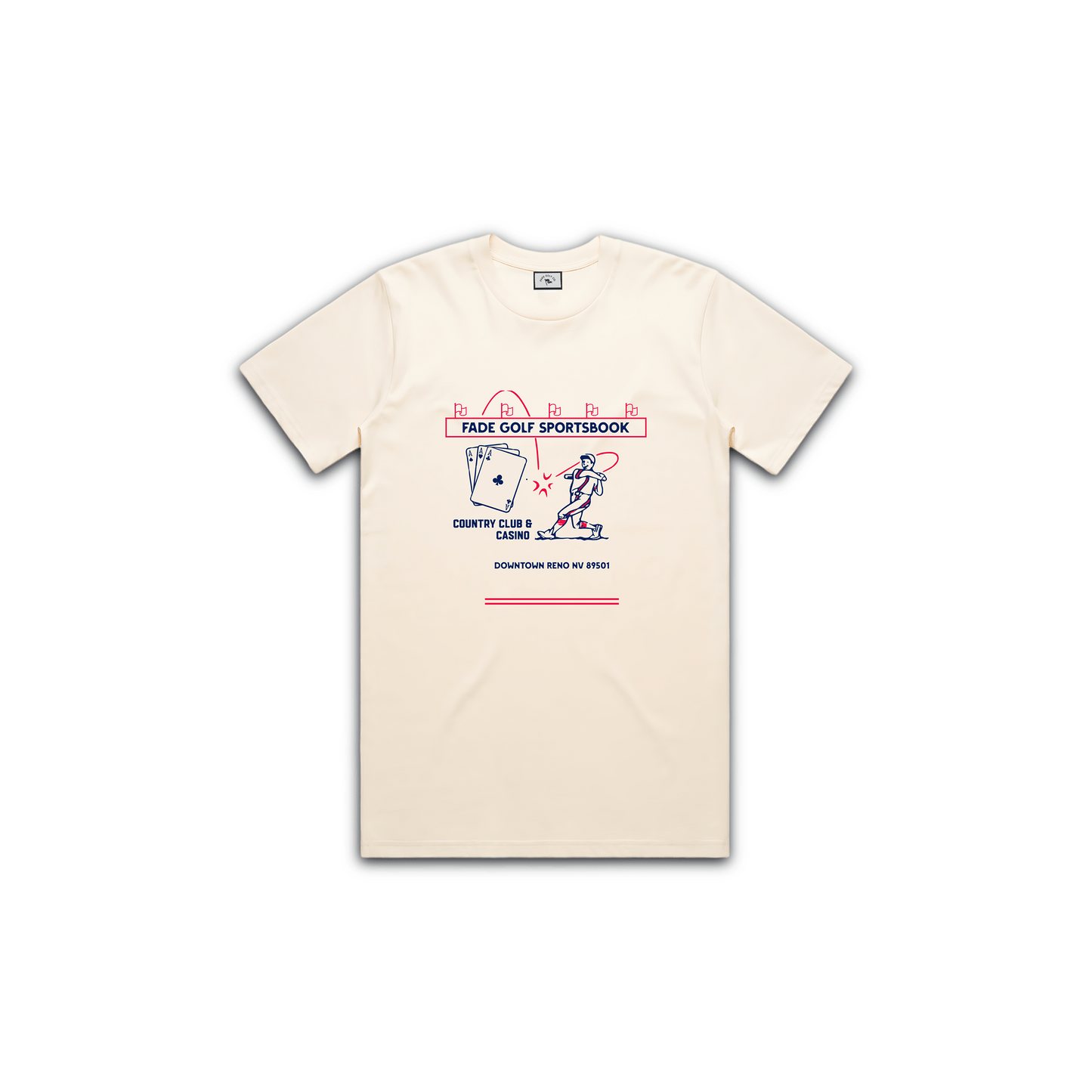 SPORTSBOOK TEE IN ECRU - Fade Golf Company