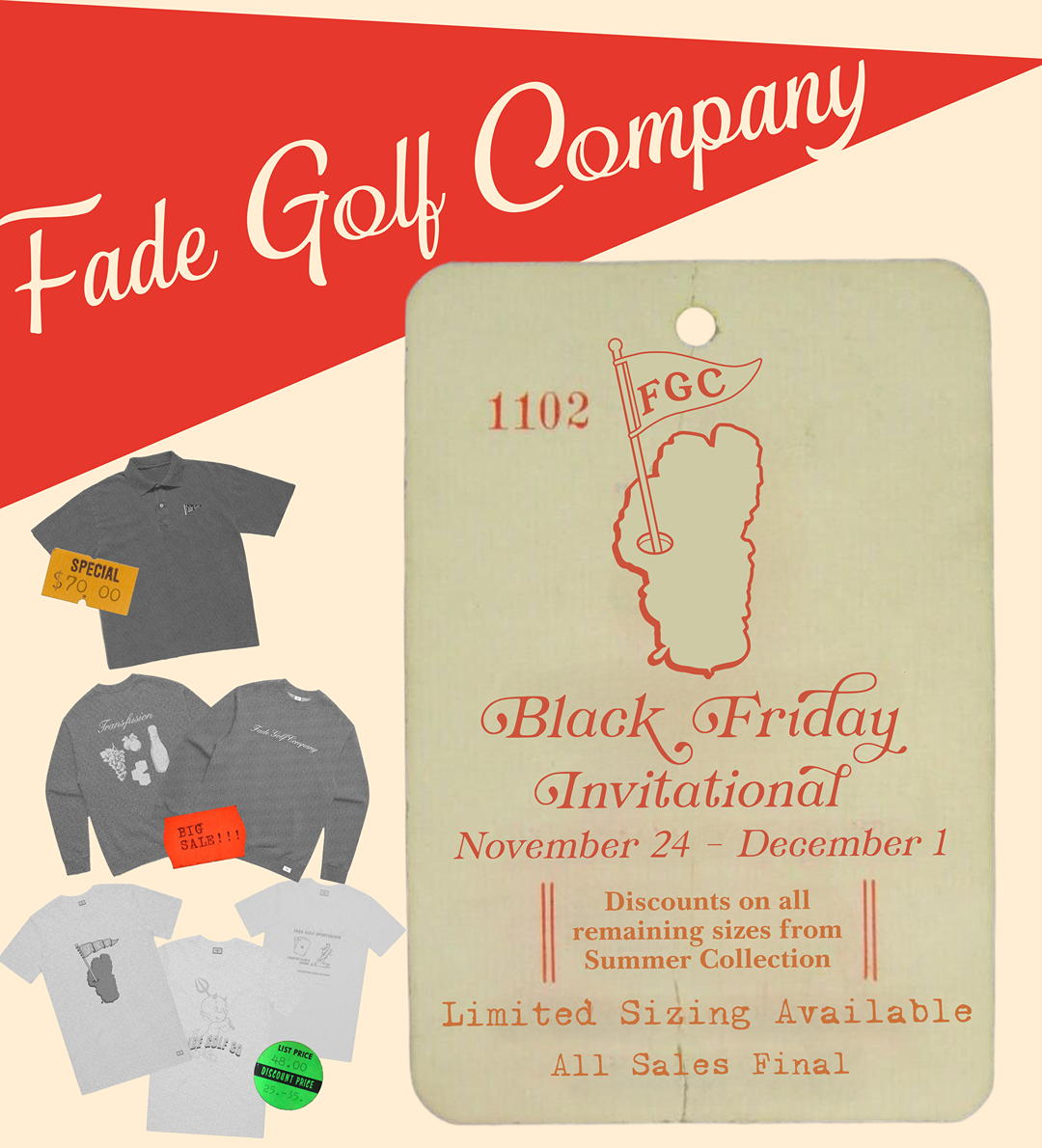 Fade Golf Company Black Friday Sale