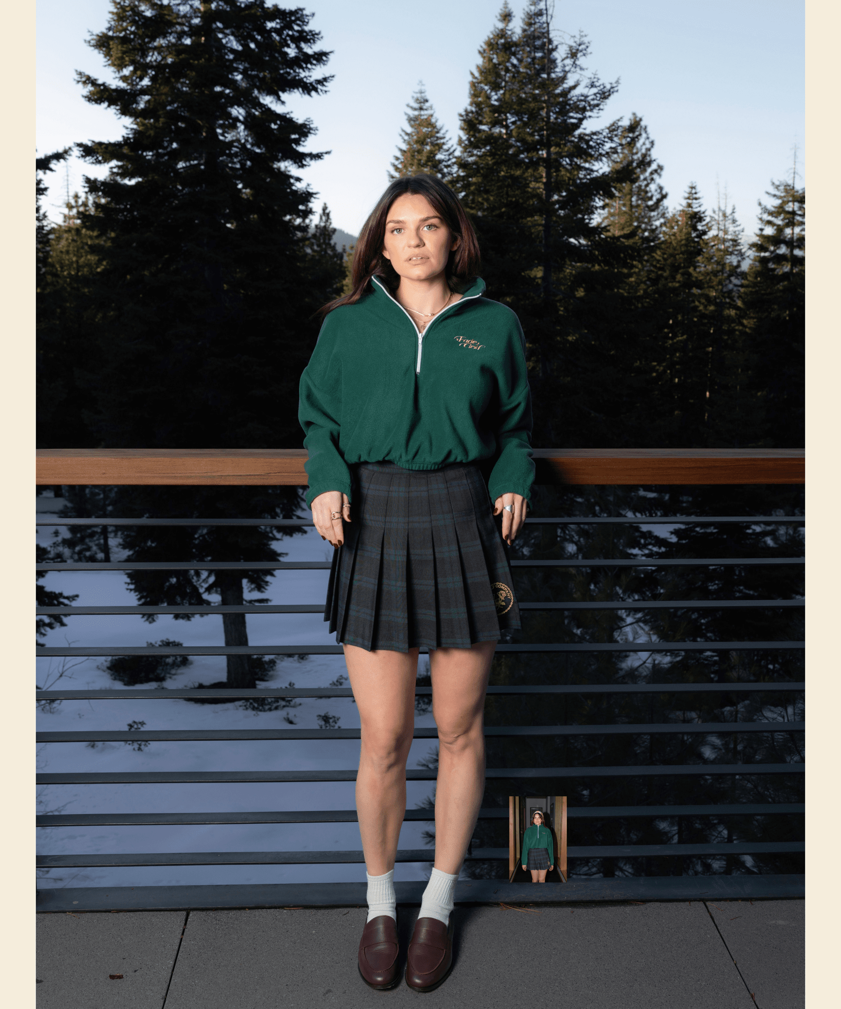 Claire Tennis Skirt in Forest Plaid - Fade Golf Company
