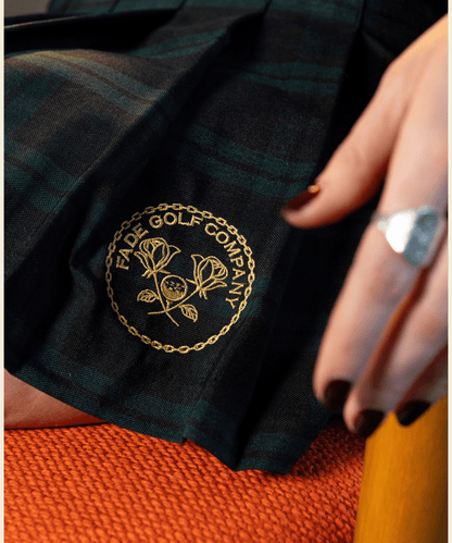 Claire Tennis Skirt in Forest Plaid - Fade Golf Company