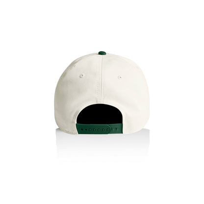 FADE GOLF FLAGSTICK TWO - TONE BASEBALL CAP IN WHITE/PINE GREEN - Fade Golf Company