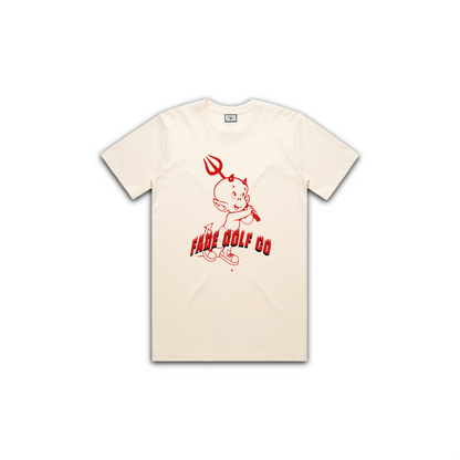 HOT STUFF TEE IN ECRU - Fade Golf Company