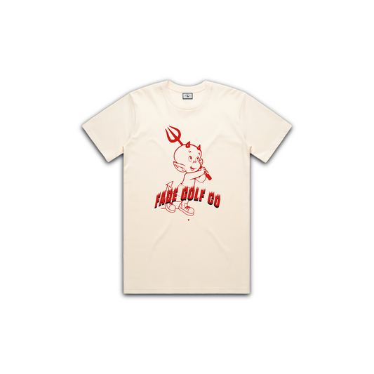 HOT STUFF TEE IN ECRU - Fade Golf Company