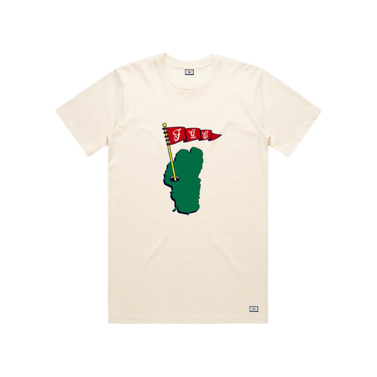 LAKE TAHOE COUNTRY CLUB TEE IN ECRU - Fade Golf Company