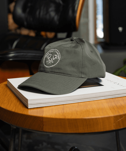 Links Crest Dad Hat in Cypress - Fade Golf Company