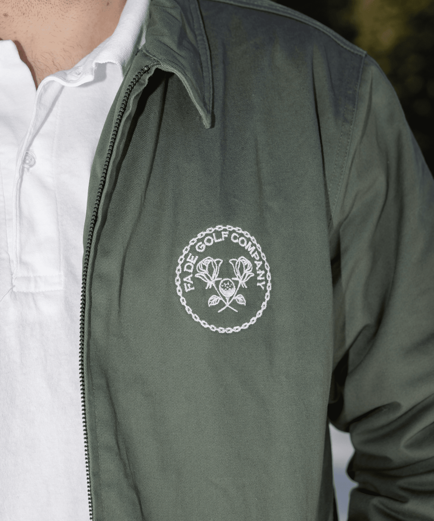 Member's Links Crest Jacket in Cypress Green - Fade Golf Company