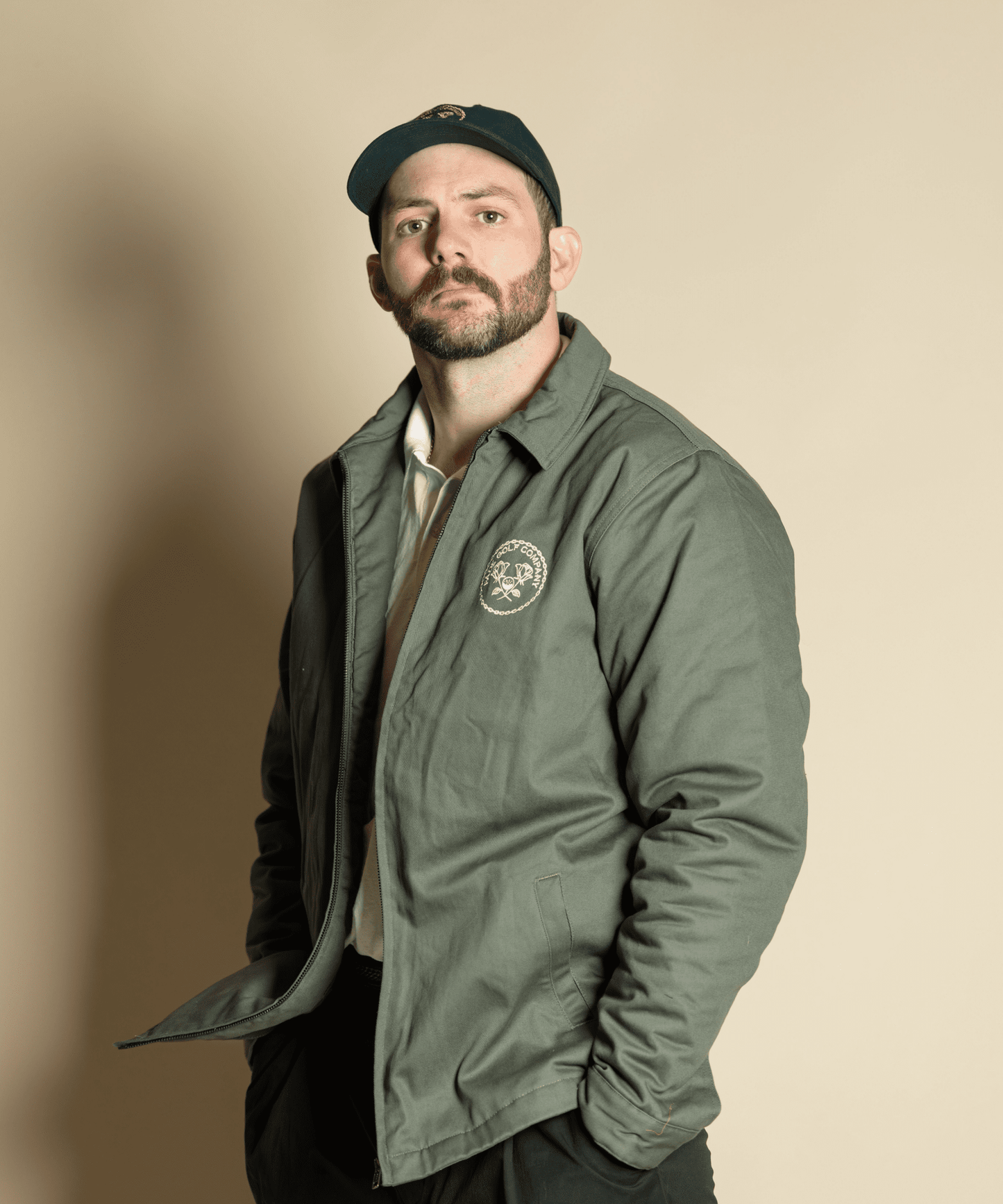 Member's Links Crest Jacket in Cypress Green - Fade Golf Company