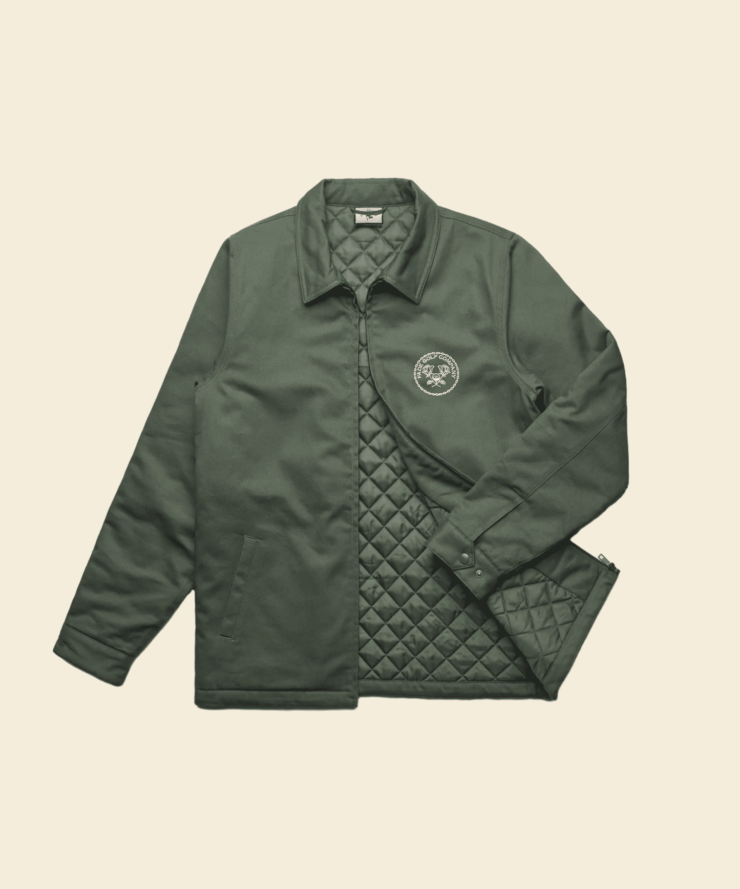 Member's Links Crest Jacket in Cypress Green - Fade Golf Company