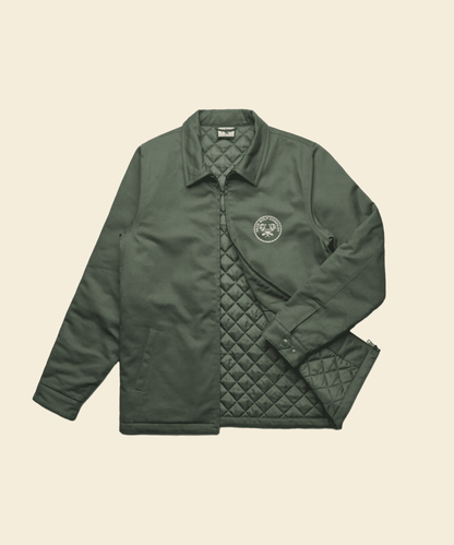 Member's Links Crest Jacket in Cypress Green - Fade Golf Company