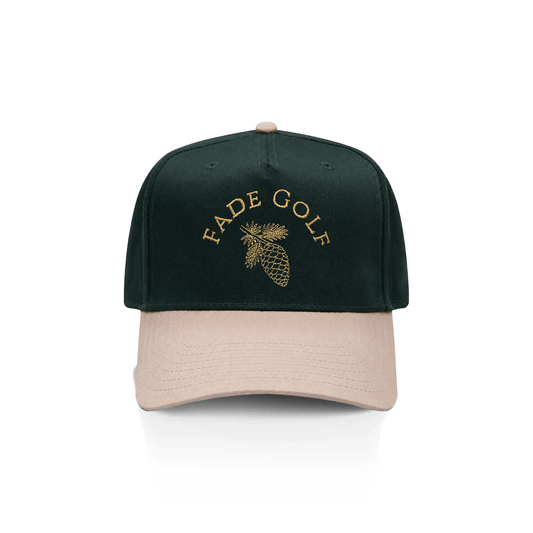 Ponderosa Pines Baseball Cap in Pine Green/Sand - Fade Golf Company