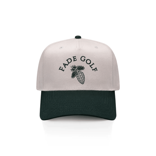 Ponderosa Pines Baseball Cap in Sand/Pine - Fade Golf Company