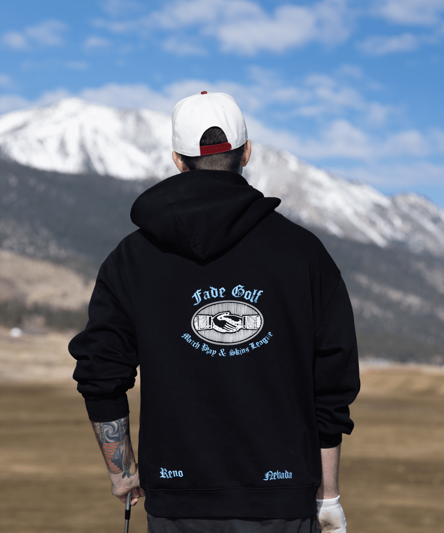 Skins Game Relaxed Hoodie in Black - Fade Golf Company