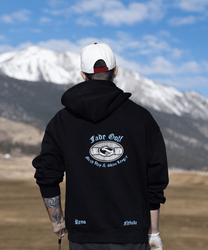 Skins Game Relaxed Hoodie in Black - Fade Golf Company