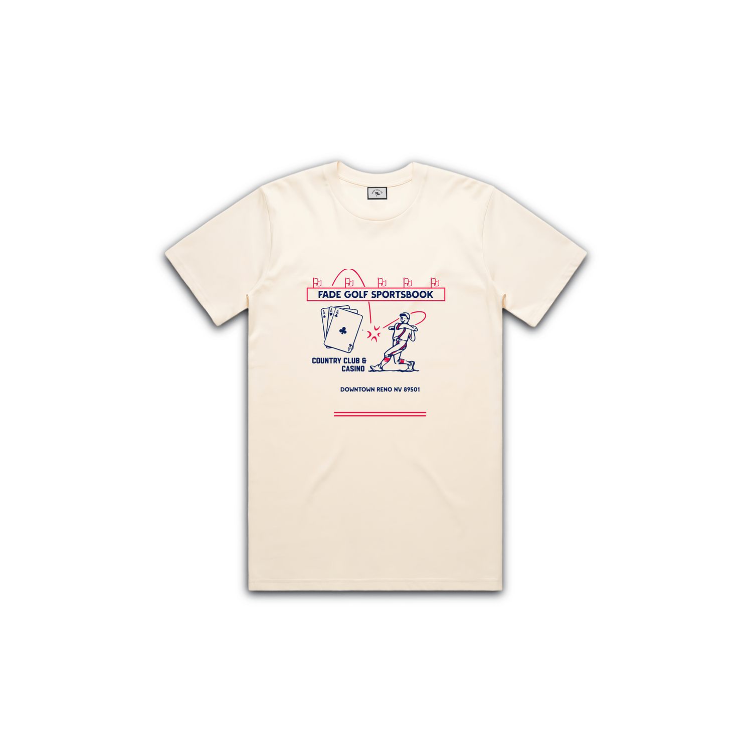 SPORTSBOOK TEE IN ECRU - Fade Golf Company