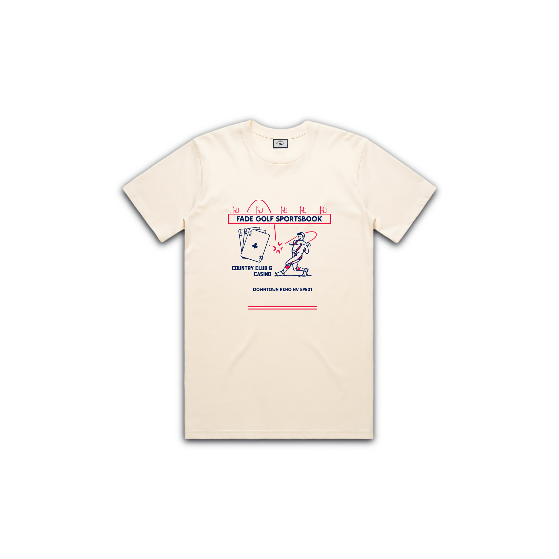 SPORTSBOOK TEE IN ECRU - Fade Golf Company