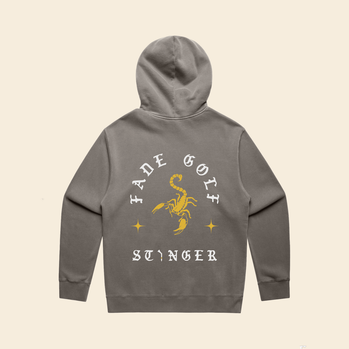 STINGER DROP SHOULDER HOODIE IN FADED GREY - Fade Golf Company