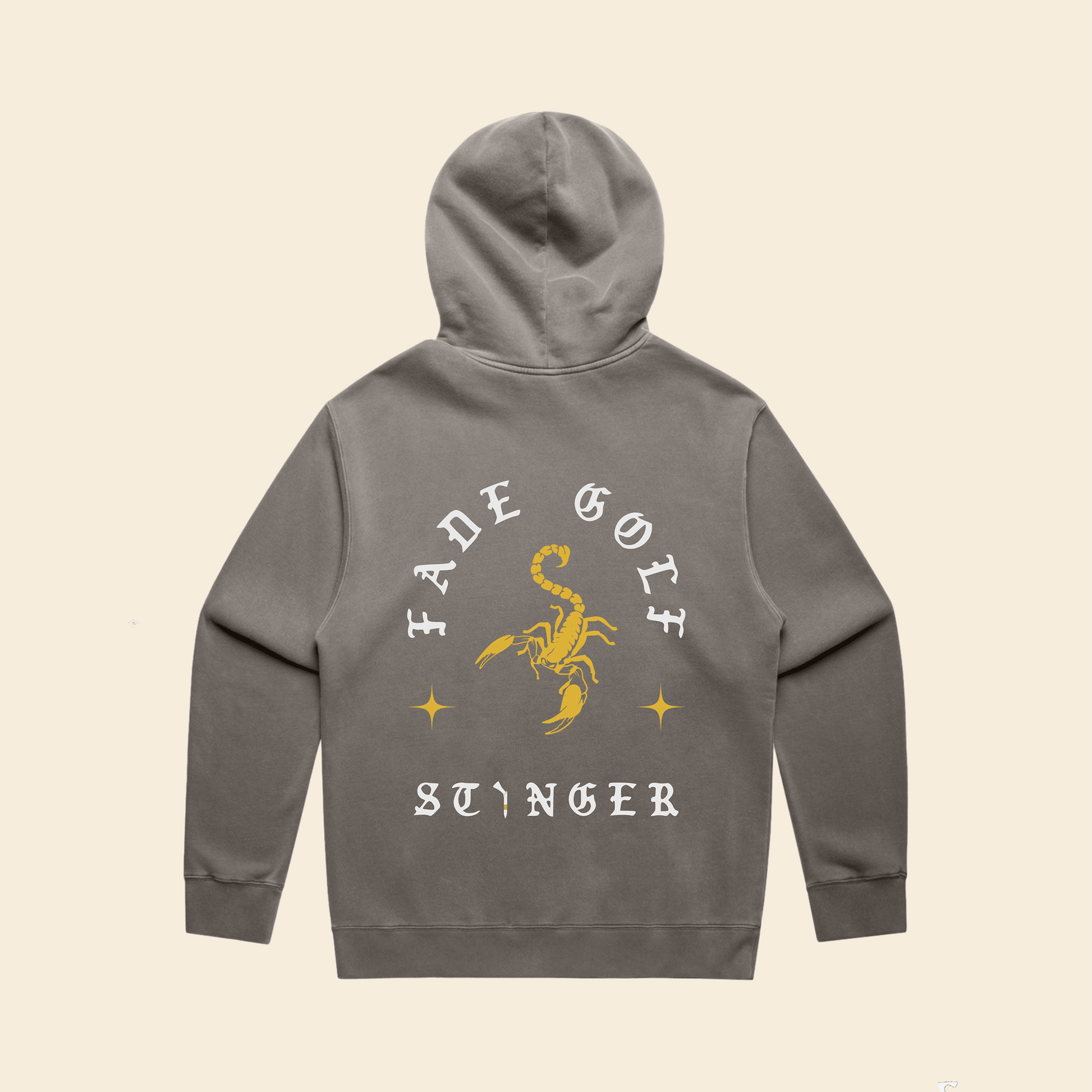 STINGER DROP SHOULDER HOODIE IN FADED GREY - Fade Golf Company