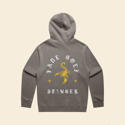 STINGER DROP SHOULDER HOODIE IN FADED GREY - Fade Golf Company