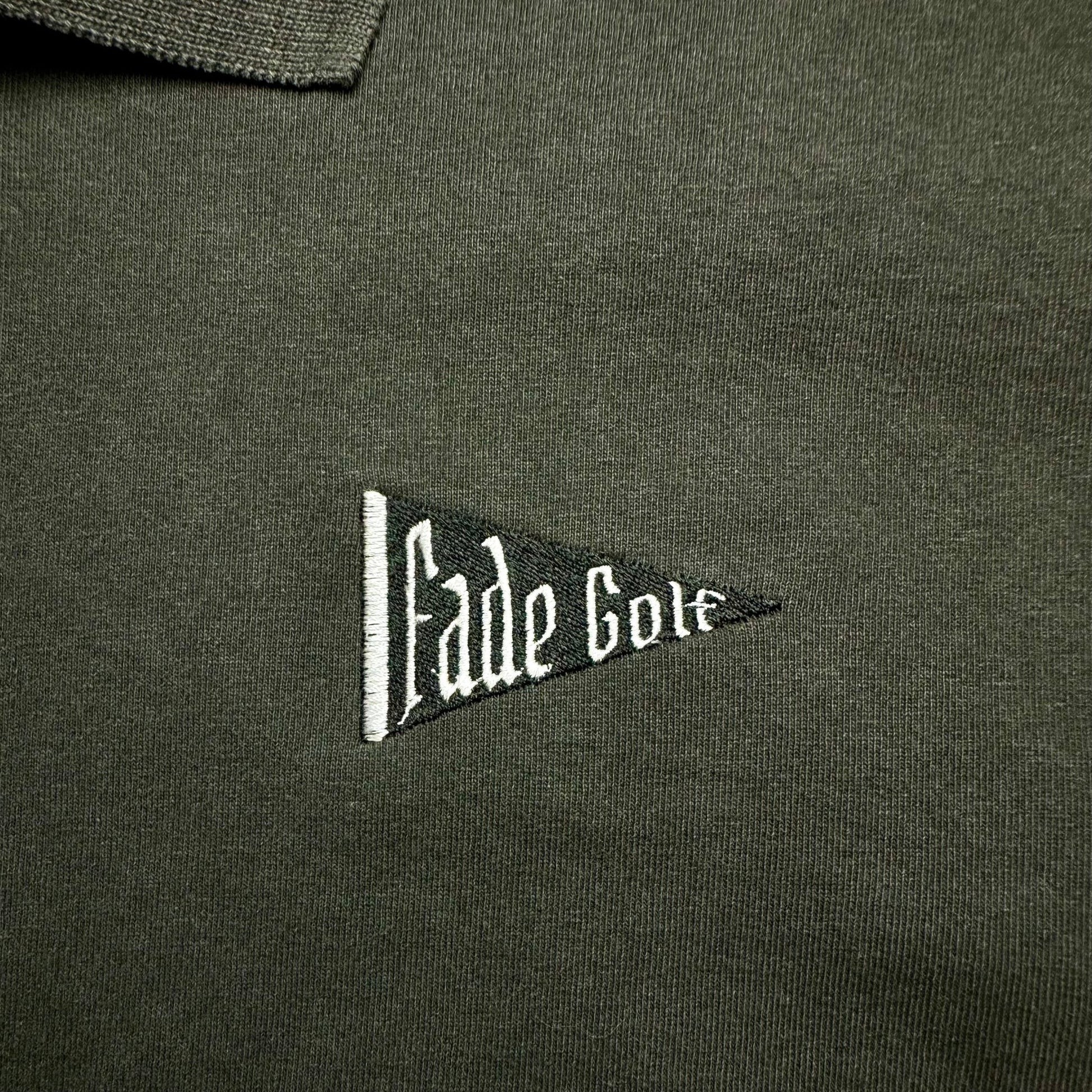 VINTAGE PENNANT POLO IN WASHED BLACK - Fade Golf Company