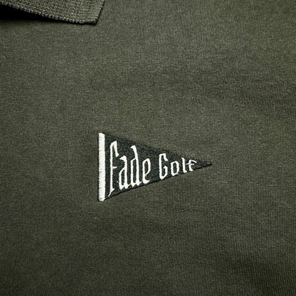 VINTAGE PENNANT POLO IN WASHED BLACK - Fade Golf Company